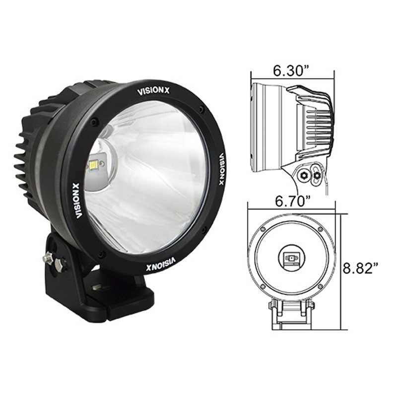 Phare LED Cannon Vision-X 6.7" 50 watts