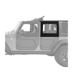 Hauts de porte toile arrière Black Twill Bestop Jeep Wrangler JK 4 portes