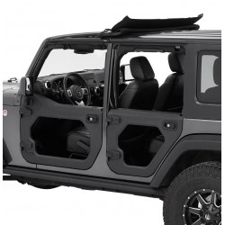 Demi-portes arrière Core Bestop aluminium moulé Jeep Wrangler JK 4 portes