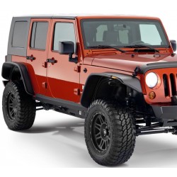 Extensions d'ailes Bushwacker Flat Style Jeep Wrangler JK Unlimited