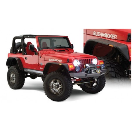 Extensions d'ailes Bushwacker Flat Style 15,5 cm Jeep Wrangler TJ