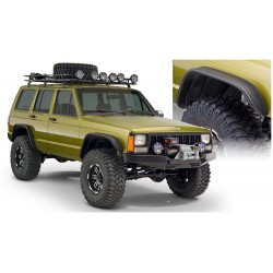 Extensions d'ailes Flat Style Dura-Flex Bushwacker 11,5 cm pour Jeep Cherokee XJ 4 portes