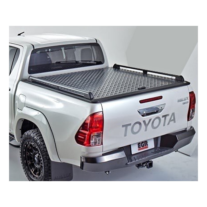 Couvre benne aluminium EGR Black Powder Coated Toyota Hilux 2016-2020 Couvre benne aluminium EGR Black Powder Coated Toyota Hilux 2016-2020