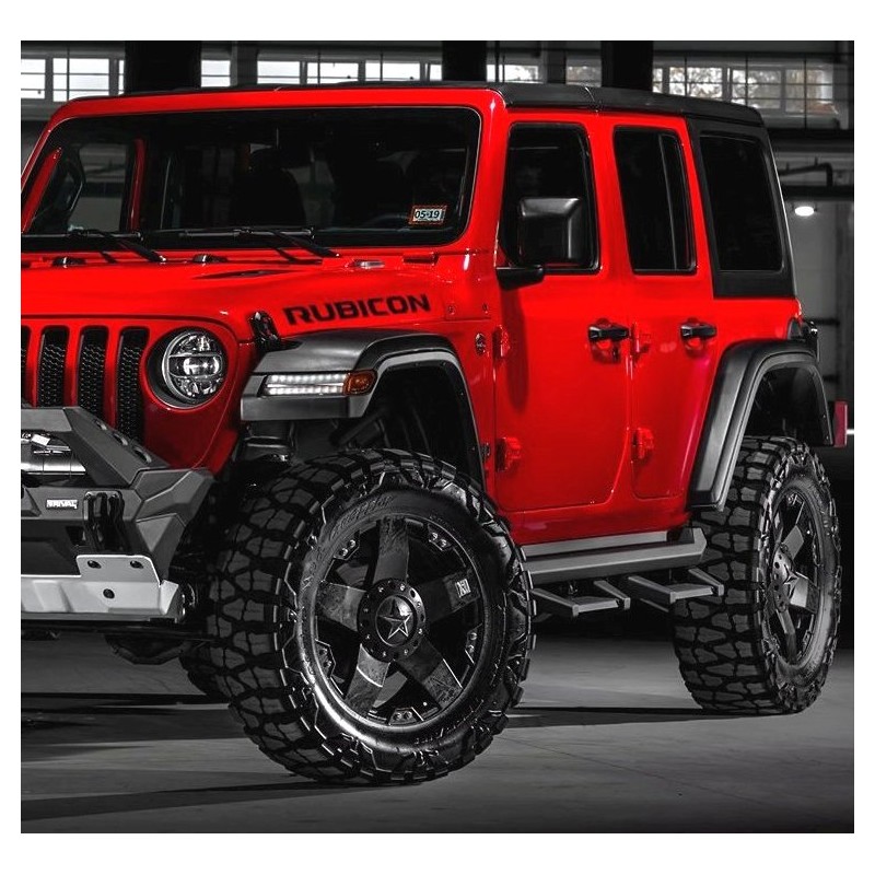 Marchepieds aluminium Rock Sliders Rival Jeep Wrangler JL 2018-2022 Marchepieds aluminium Rock Sliders Rival Jeep Wrangler JL 2018-2022