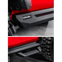 Marchepieds aluminium Rock Sliders Rival Jeep Wrangler JL 2018-2022