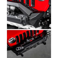 Pare-chocs avant aluminium Rival Stubby pour Jeep Wrangler JK et JL de 2007 à 2025