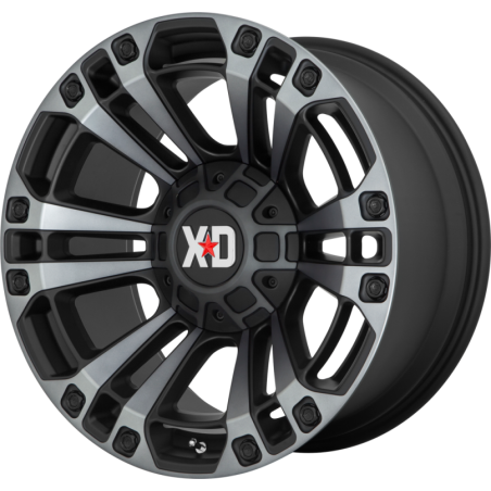 Jante aluminium KMC XD851 Monster 3 Grey