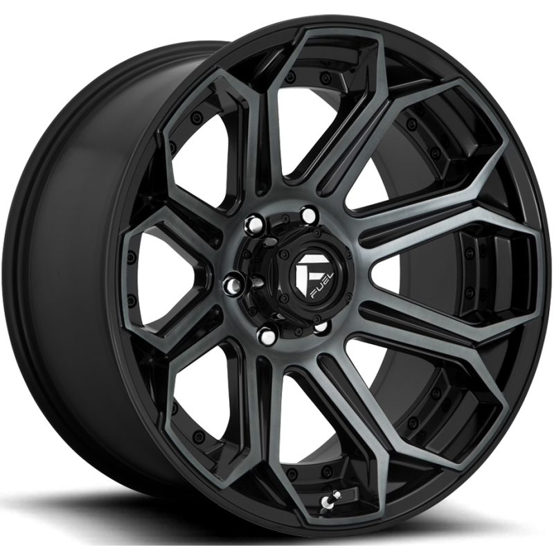 Jante Fuel Off-Road Siege D704 Gloss Black Brushed Jante Fuel Off-Road Siege D704 Gloss Black Brushed