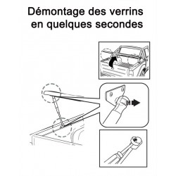 Le couvre benne rigide EGR pour Toyota Hilux Double Cabine de 2005 à 2015 est entièrement démontable sans outil