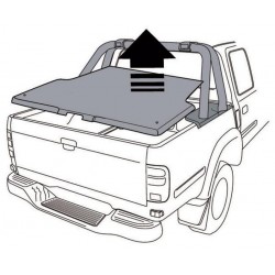 Le couvre benne rigide avec Roll Bar Pro-Form pour Toyota Hilux Double Cabine de 2005 à 2015 se monte sans outil