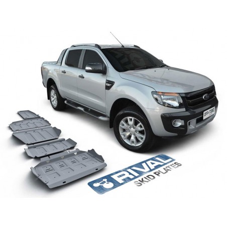 Blindages de protection aluminium Rival pour Ford Ranger T6