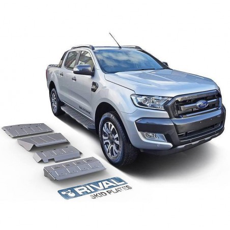 Blindages de protection aluminium Rival pour Ford Ranger T6-T7