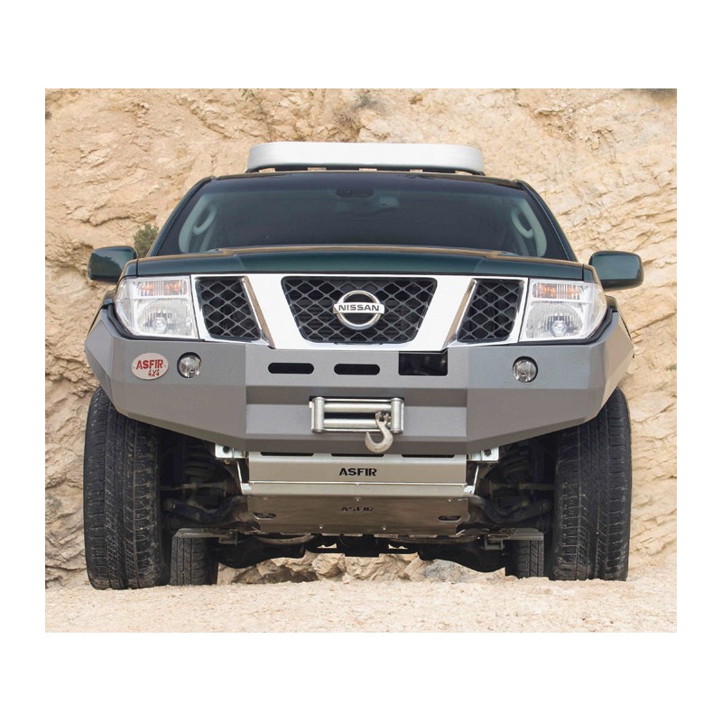 Pare-chocs acier support treuil Asfir pour Nissan Navara D40 Pare-chocs acier support treuil Asfir pour Nissan Navara D40