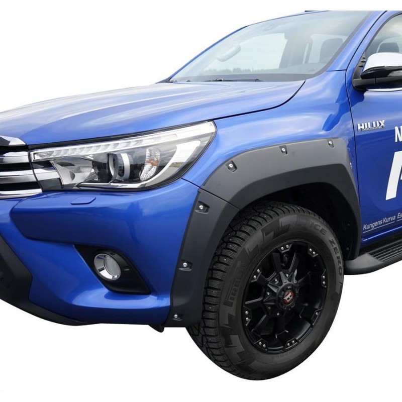 Elargisseurs d'ailes ABS vis apparentes Toyota Hilux 2016-2018 Elargisseurs d'ailes ABS vis apparentes Toyota Hilux 2016-2018