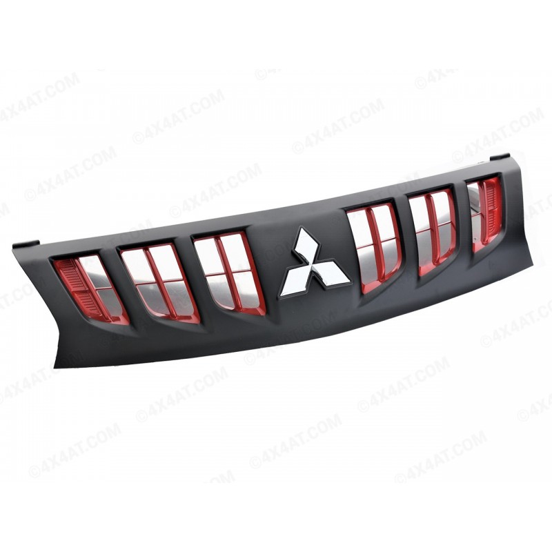 Calandre grille Predator Noir Mat Red Accents Mitsubishi L200 2015-2019 Calandre grille Predator Noir Mat Red Accents Mitsubishi L200 2015-2019