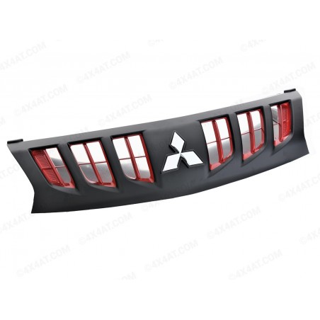 Calandre grille Predator Noir Mat Red Accents Mitsubishi L200 2015-2019