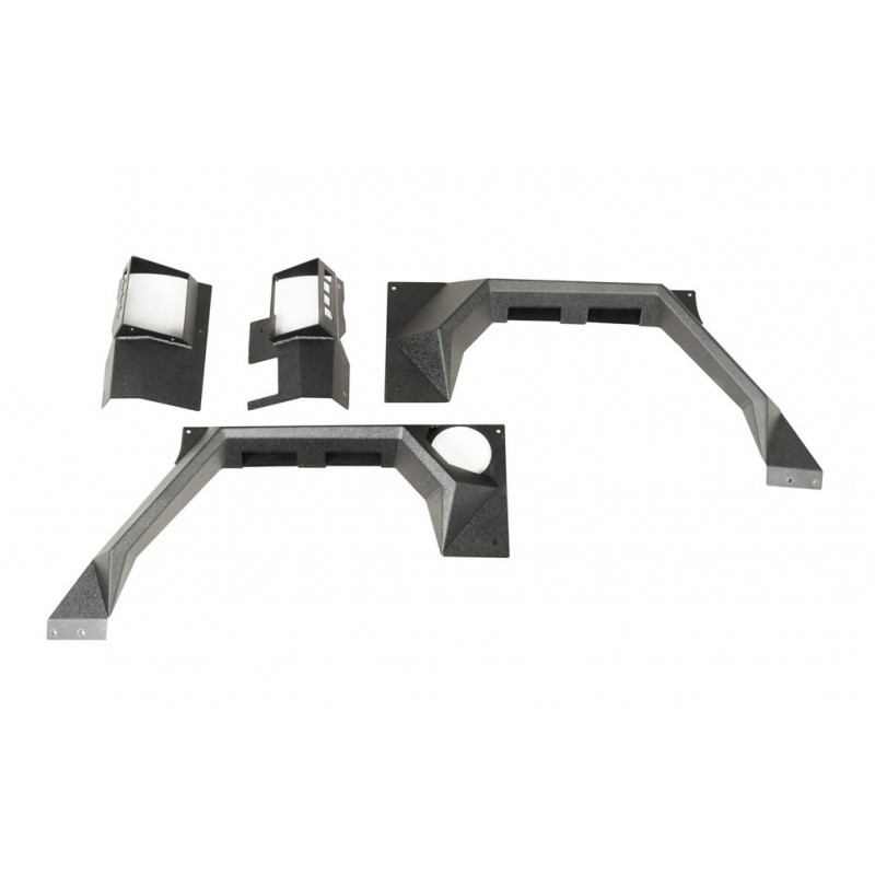 Extensions d'ailes arrière acier Rugged Ridge Armor Jeep Wrangler JK Extensions d'ailes arrière acier Rugged Ridge Armor Jeep Wrangler JK