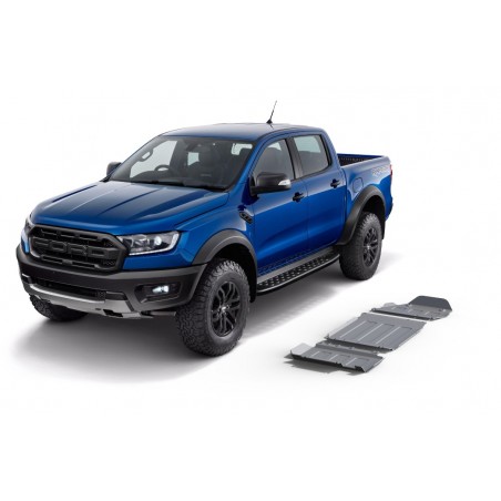 Blindages de protection aluminium Rival pour Ford Ranger Raptor PX 2.0 Bi-Turbo 2019-2022