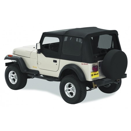 Bâche de remplacement noire fenêtres teintées Bestop Jeep Wrangler YJ 1988-1995