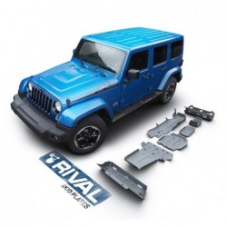 Blindages de protection aluminium Rival pour Jeep Wrangler JK 2007-2017