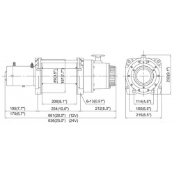 Treuil Come-Up DV15 6804 kg 24 volts