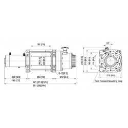 Treuil électrique Come Up DV18 8181 kg 24 volts