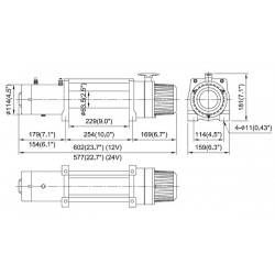 Treuil Come-Up DV-9 4082 kg 12 volts