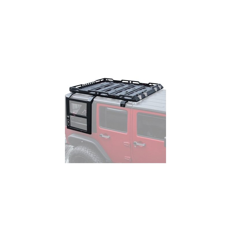 Galerie de toit avec échelle OFD pour Jeep Wrangler JK 4 portes 2007-2017 Galerie de toit avec échelle OFD pour Jeep Wrangler JK 4 portes 2007-2017