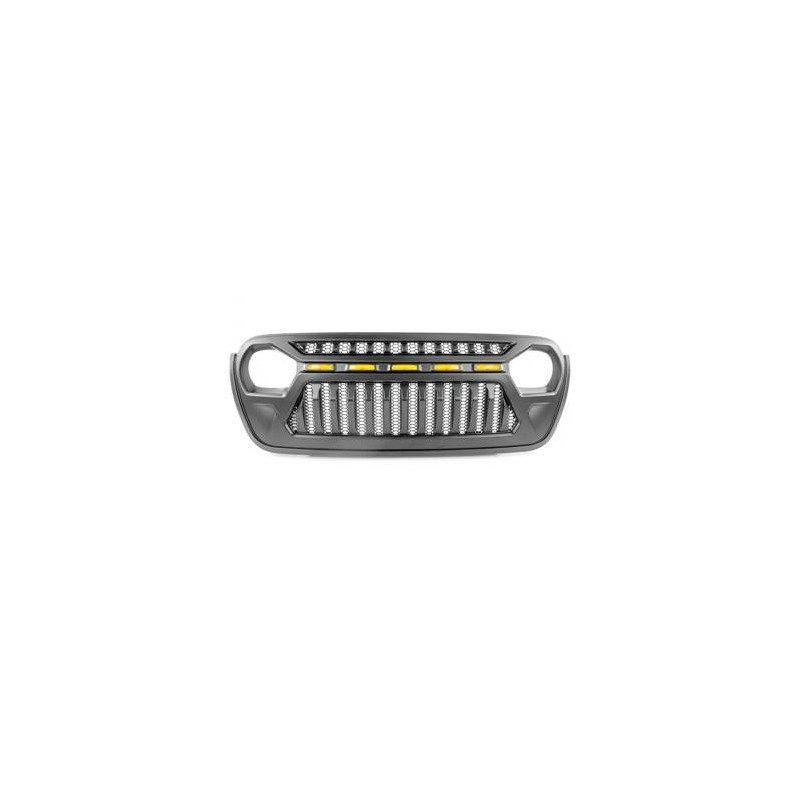 Grille de calandre OFD Angry Eyes avec éclairage Jeep Wrangler JL 2018-2022 Grille de calandre OFD Angry Eyes avec éclairage Jeep Wrangler JL 2018-2022