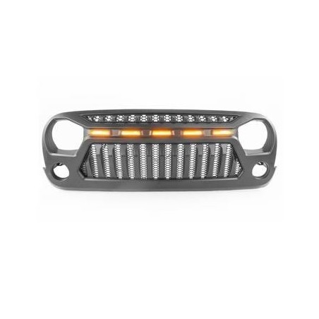 Grille de calandre OFD Angry Eyes avec éclairage Jeep Wrangler JK 2007-2017