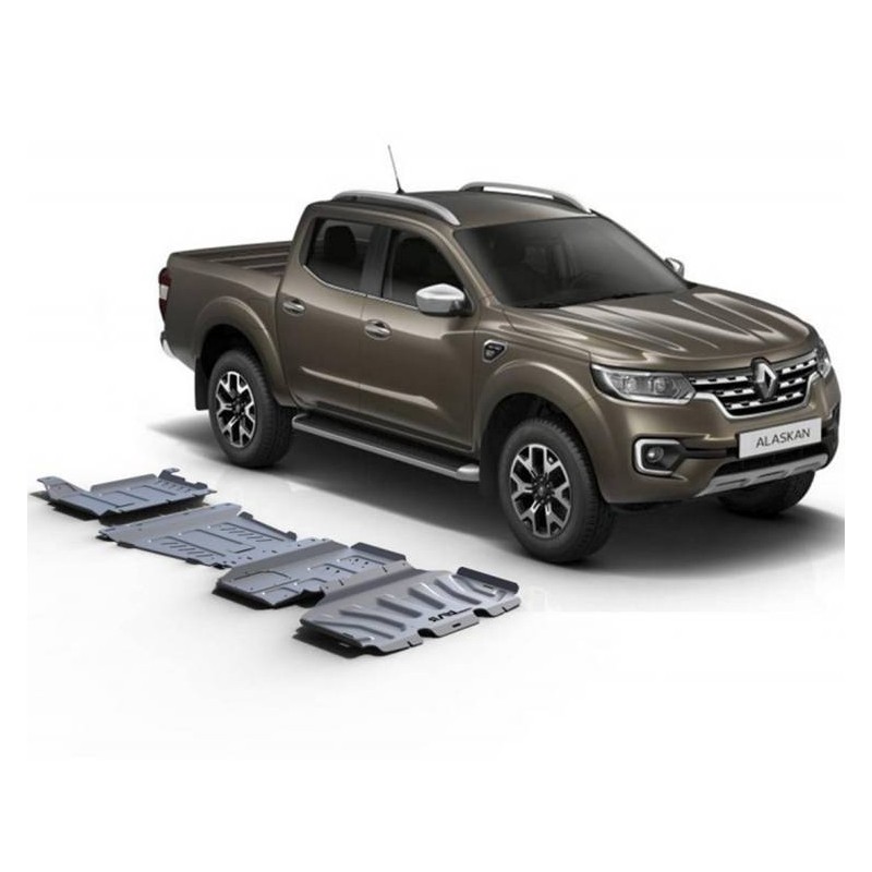 Blindages de protection aluminium Rival pour Renault Alaskan Blindages de protection aluminium Rival pour Renault Alaskan