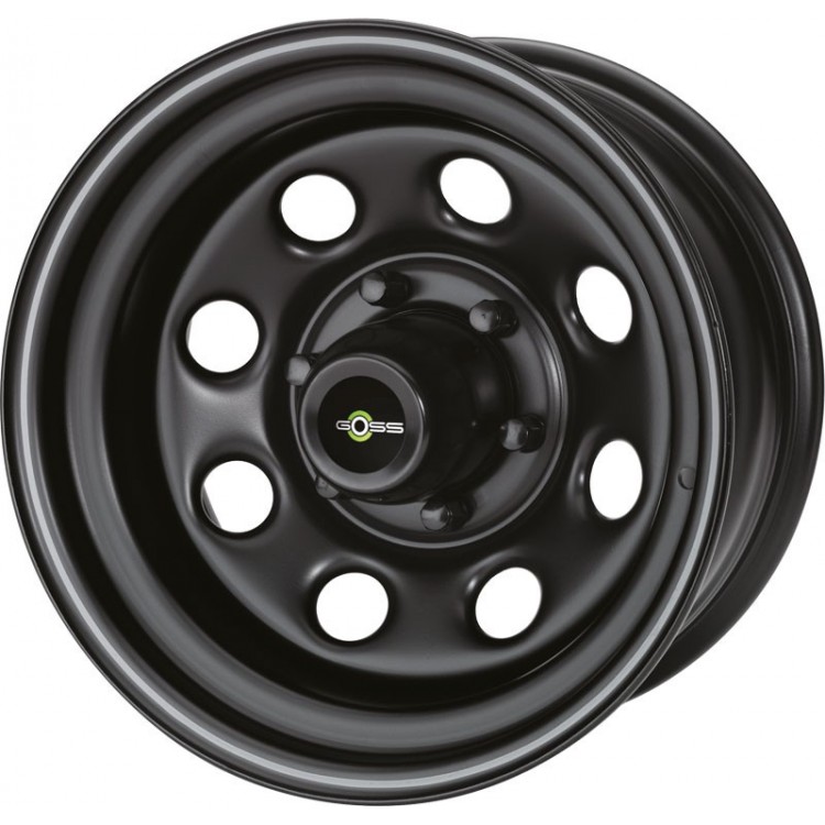 Jante acier Goss Soft8 Mat Black pour tous véhicules 4x4 Jante acier Goss Soft8 Mat Black pour tous véhicules 4x4