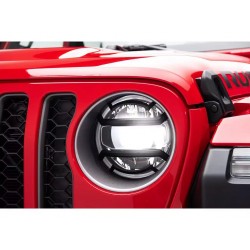 Grilles feux avant aluminium Rugged Ridge pour Jeep Wrangler JL et Gladiator 2018-2022