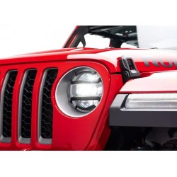 Grilles feux avant aluminium Rugged Ridge pour Jeep Wrangler JL et Gladiator 2018-2022