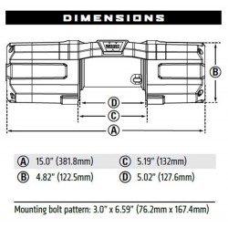 Treuil Warn Powersports Axon 45 2042 kg 12 volts