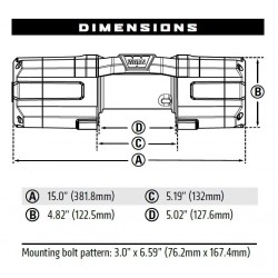 Treuil Warn Powersports Axon 55 2495 kg 12 volts