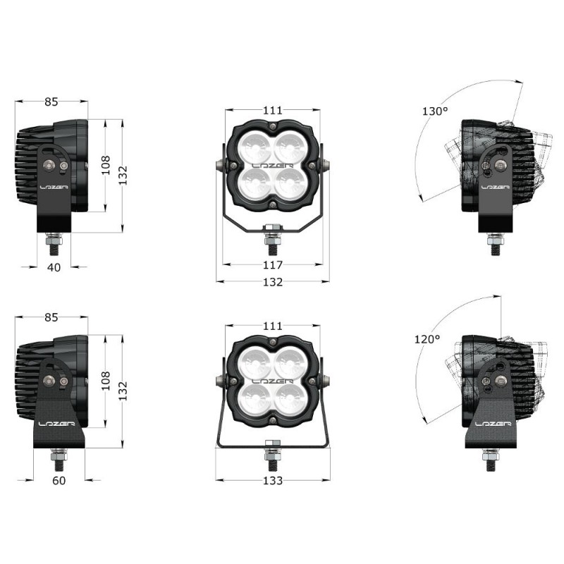 Kit de câblage Lazerlamps pour 2 phares de travail Utility Series