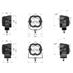 Phare de travail LED Utility-80 Lazer lamps