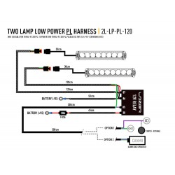 Kit de câblage Lazerlamps pour 2 barres LED Triple-R Gen 2 et Linear 12/18
