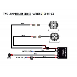 Kit de câblage Lazerlamps pour 2 phares de travail Utility Series