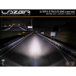 Kit intégration sur calandre d'origine barres LED Triple-R 750 Lazer Toyota Hilux 2017