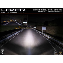 Kit intégration sur calandre d'origine barres leds Lazer Triple-R 750 Elite pour Toyota Hilux Invincible X 2021+