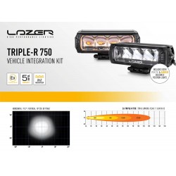 Kit intégration sur calandre d'origine barres LED Lazer Triple-R 750 pour Toyota Hilux 2021+