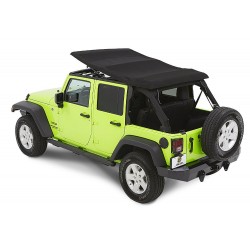 Bâche Trektop NX Glide Black Twill Bestop Black Diamond Jeep Wrangler JK 4 portes