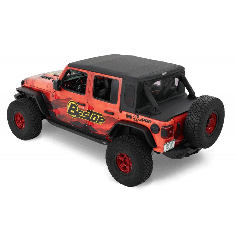 Kit conversion Halftop Black Twill Bestop Jeep Wrangler JL Unlimited 2018-2022 Kit conversion Halftop Black Twill Bestop Jeep Wrangler JL Unlimited 2018-2022