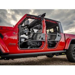 Demi-portes arrière tubulaires acier HighRock 4x4 Bestop Jeep Wrangler JL/Gladiator 2018-2022