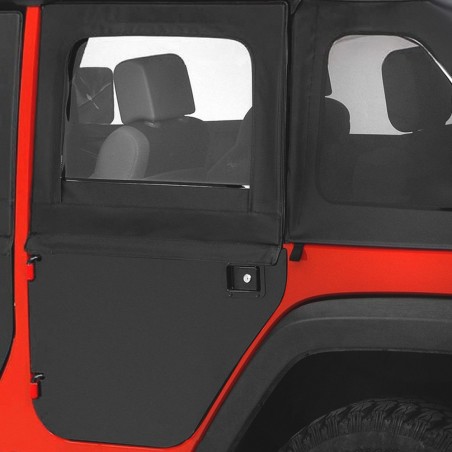 Portes toiles arrière Bestop Black Diamond Jeep Wrangler JL/Gladiator