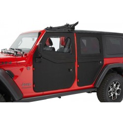 Portes toiles arrière Bestop Black Diamond Jeep Wrangler JL/Gladiator