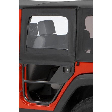 Hauts de porte toile arrière Black Diamond Bestop Jeep Wrangler JK 4 portes