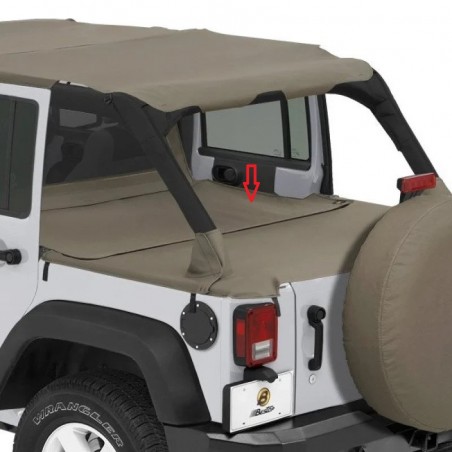 Extension Couvre tonneau Duster Deck Cover Bestop Khaki Diamond Jeep Wrangler JK 4 portes